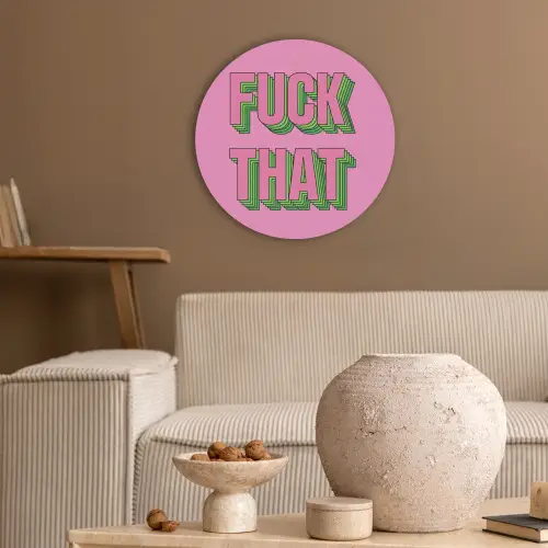Tekst - Bold - Roze Akoestische PET Vilt - Rond klein -sfeer1