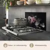 Bloemen - Vintage - Pastel - Zwart - Boeket keuken achterwand spatscherm klein -usp_NL