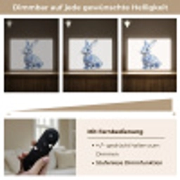 Delftsblauw - Haasje - Wit Light Box met batterij (Wandlamp) middel -USP_dimbaarDE