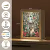 Kerstfeest - Dennenbos - Rood Light Box met kabel (Tafellamp) klein -USP_NL
