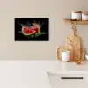 Watermeloen - Zwart - Water - Fruit - Meloen KitchenYeah - Keuken - Canvas klein -sfeer1