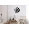 Luipaard - Zwart - Wit - Oog Wandcirkel aluminium klein -woonkamer