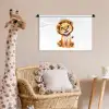 Leeuw - Baby dier Wandkleed katoen klein -wsfeer5_kind
