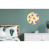 Vogels - Cirkel - Geel - Beweging Wandcirkel aluminium klein -slaapkamer