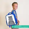 Dierenportret - Nijlpaard - grijs Kinderrugzak - Blauw middel -sfeer3_NL