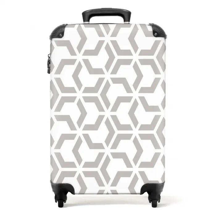 Grafisch - Patroon - Modern NBS - Handbagage koffer - Kinderen Unisex middel 644 -productfoto_recht