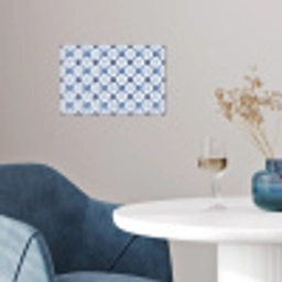 Patroon - Tegel - Blauw poster papier klein 62 -sfeer3