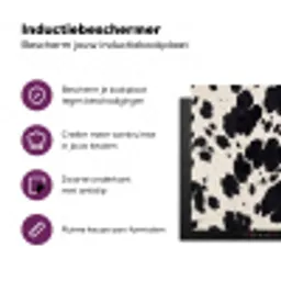 Patroon - Vacht - Zwart - Wit Inductie beschermer vinyl 3mm middel -zzzzzzz-cc-usp