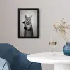 Vos - WC-ontstopper - Zwart - Wit fotolijst zwart zonder passe partout klein -sfeer4