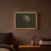 Donkerbruin - Bloem - Textuur - Artisjok Light Box met batterij (Wandlamp) middel -sfeer4