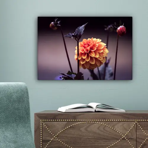 Bloemen - Chrysant - Macro - Planten canvas 2cm klein -sfeer4