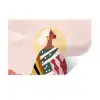 Vrouw - Zon - Kleurrijk Muursticker klein -3d