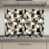 Penseelstrepen - Schaduwpatronen - Zwart - Goud keuken achterwand spatscherm klein 900 -3d_website