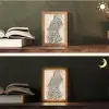 Lijnen - Abstract - Golvend - Zwart Light Box met kabel (Tafellamp) klein -sfeer3