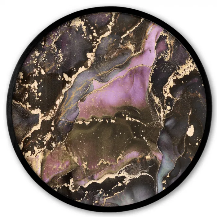 Marmer - Gold - Steen - Abstract Fotolijst rond zonder passe partout klein -3d