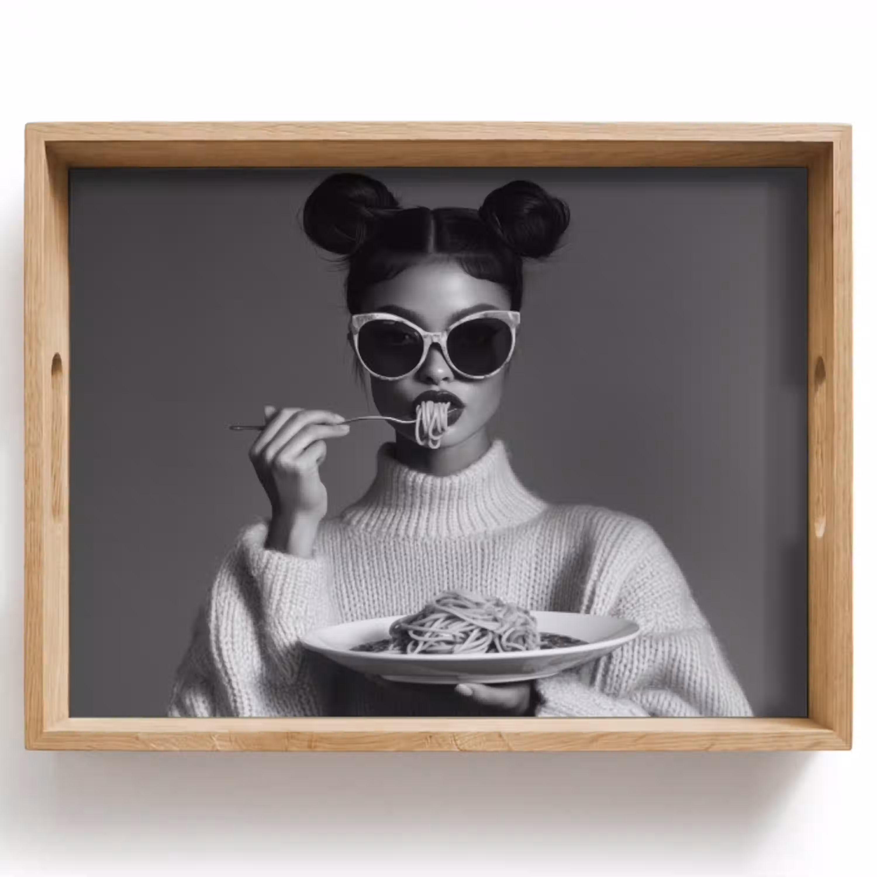Vrouw - Pasta - Zonnebril Dienblad Rechthoek middel -z3d_shopping