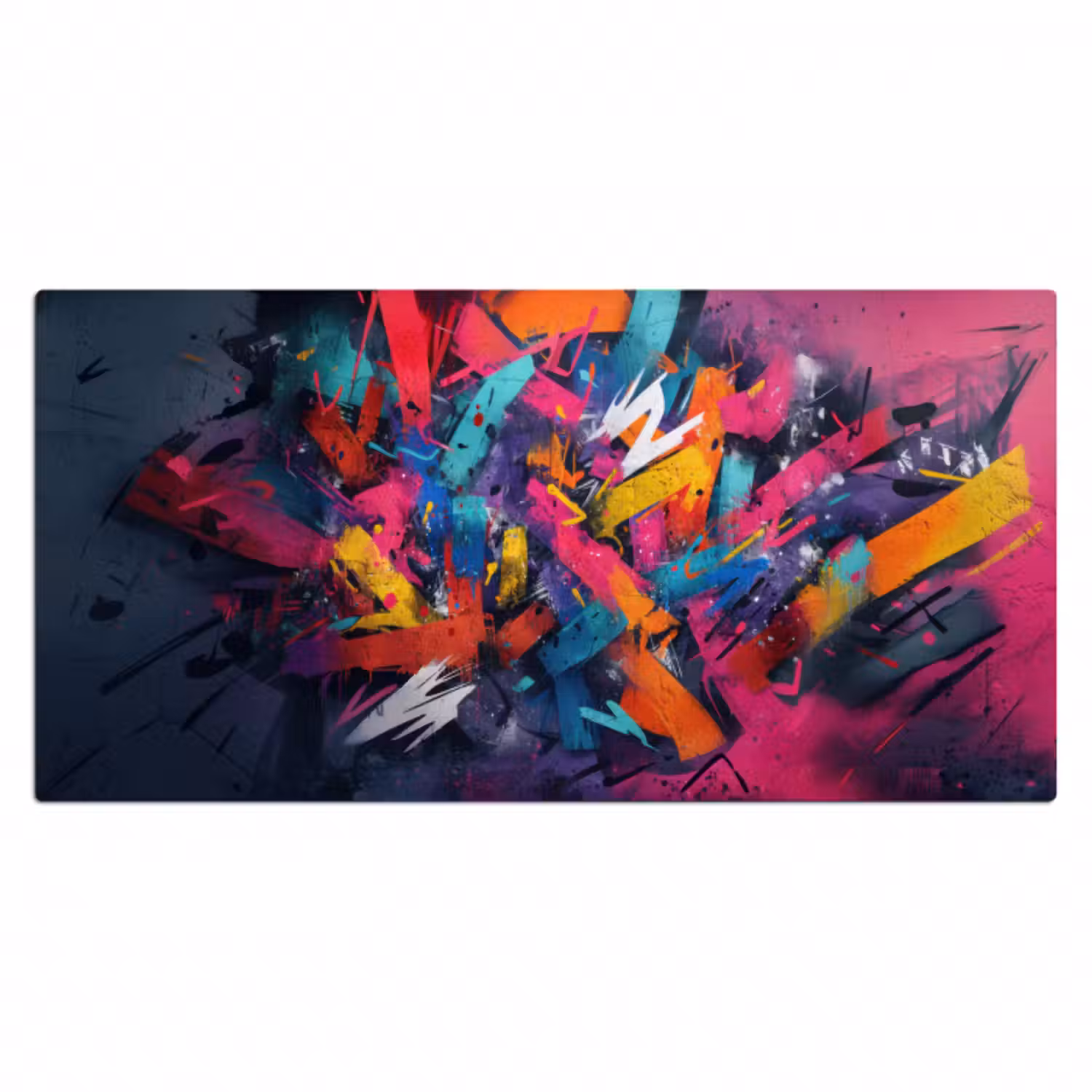 Schreibtischunterlage - Abstrakt - Explosion - Neonfarben
