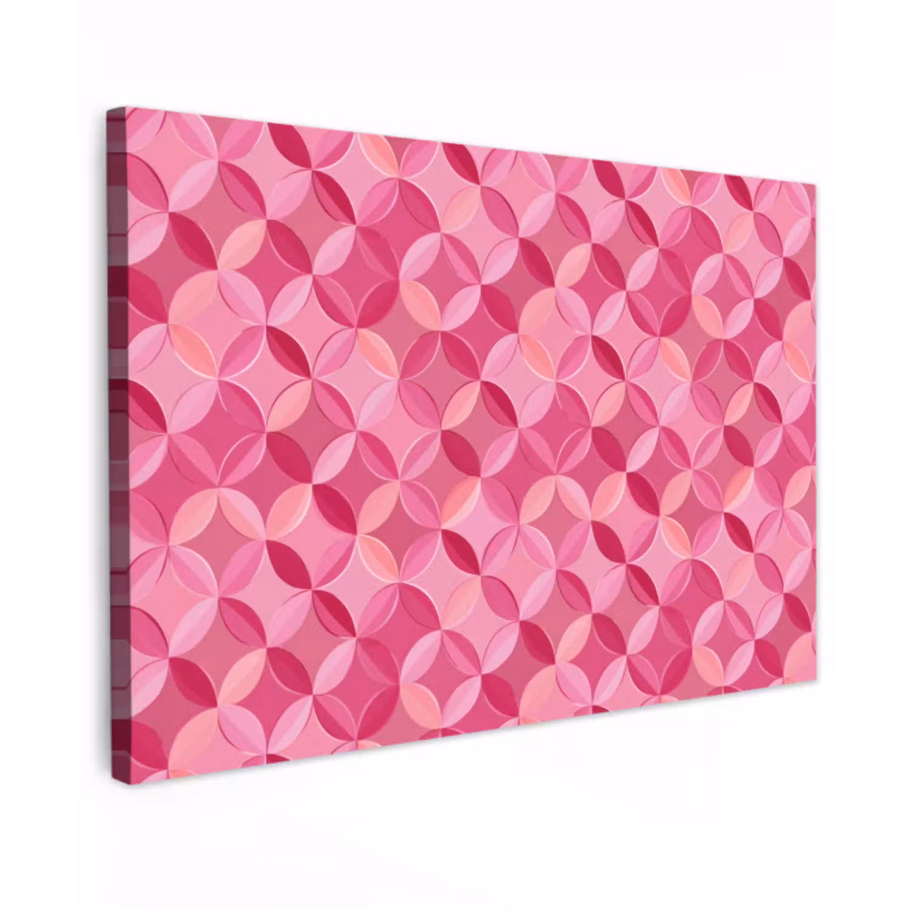 Geometrisch - Mozaïek - Modern - Roze canvas 2cm klein 34 -z3d
