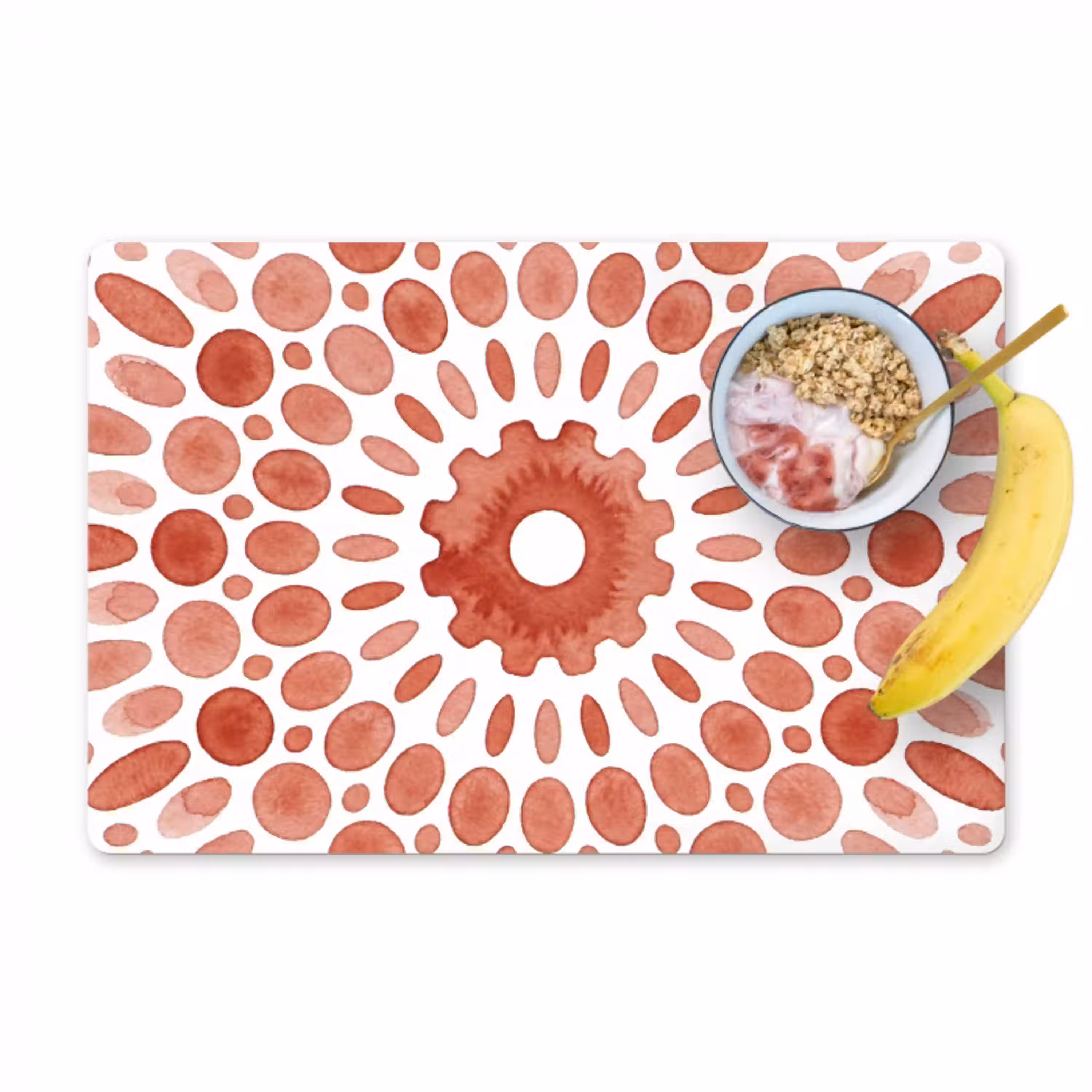 Patroon - Cirkels - Abstract - Modern - Rood Placemat vinyl groot -zzzproduct_Kitchenyeah-website
