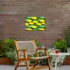 Citroenen - Geel - Groen - Druppels Tuinposter op houten frame 2 cm dik klein 845 -sfeer3