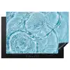 Water - Blauw - bubbels Inductie beschermer vinyl 3mm klein -3d