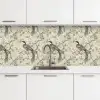 Bloem - Vogel - Kleurrijk keuken achterwand 2 middel 871 -3d
