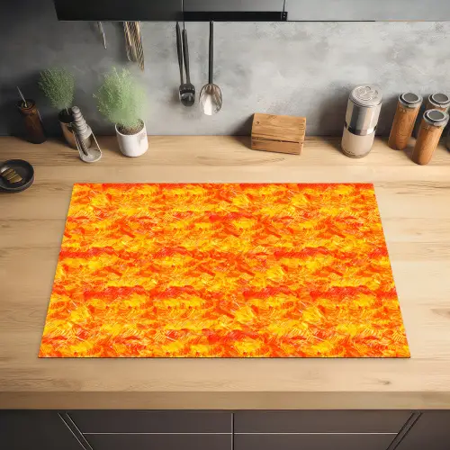 Verf - Oranje - Geel Inductie beschermer vinyl 3mm klein 276 -sfeer5
