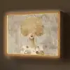Goud - Portret - Vrouw Light Box met batterij (Wandlamp) middel -z3d_website