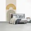 Bogen - Lijnen - Oranje - Minimalistisch fotobehang vinyl groot -slaapkamer