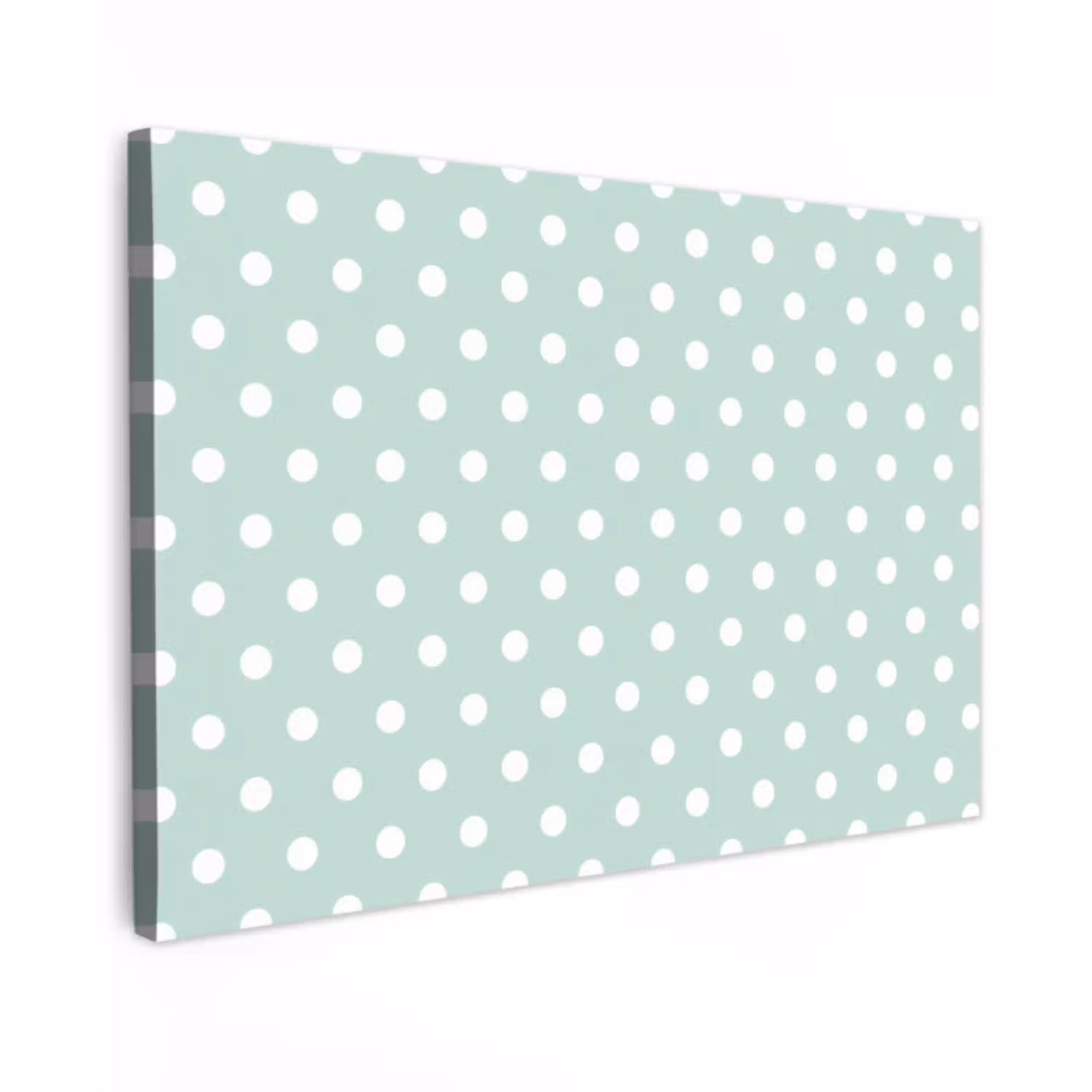 Klassiek - Polka - Groen canvas 2cm klein 34 -z3d