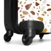 Terrazzo patroon veelkleurig oker en roest NBS - Handbagage koffer - Volwassenen Unisex middel -wiel