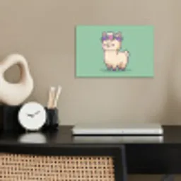 Alpaca - Groen - Bloemendiadeem poster papier klein -sfeer1