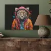 Graffiti - Luipaard - Zwart - Jas PET vilt klein -sfeer2