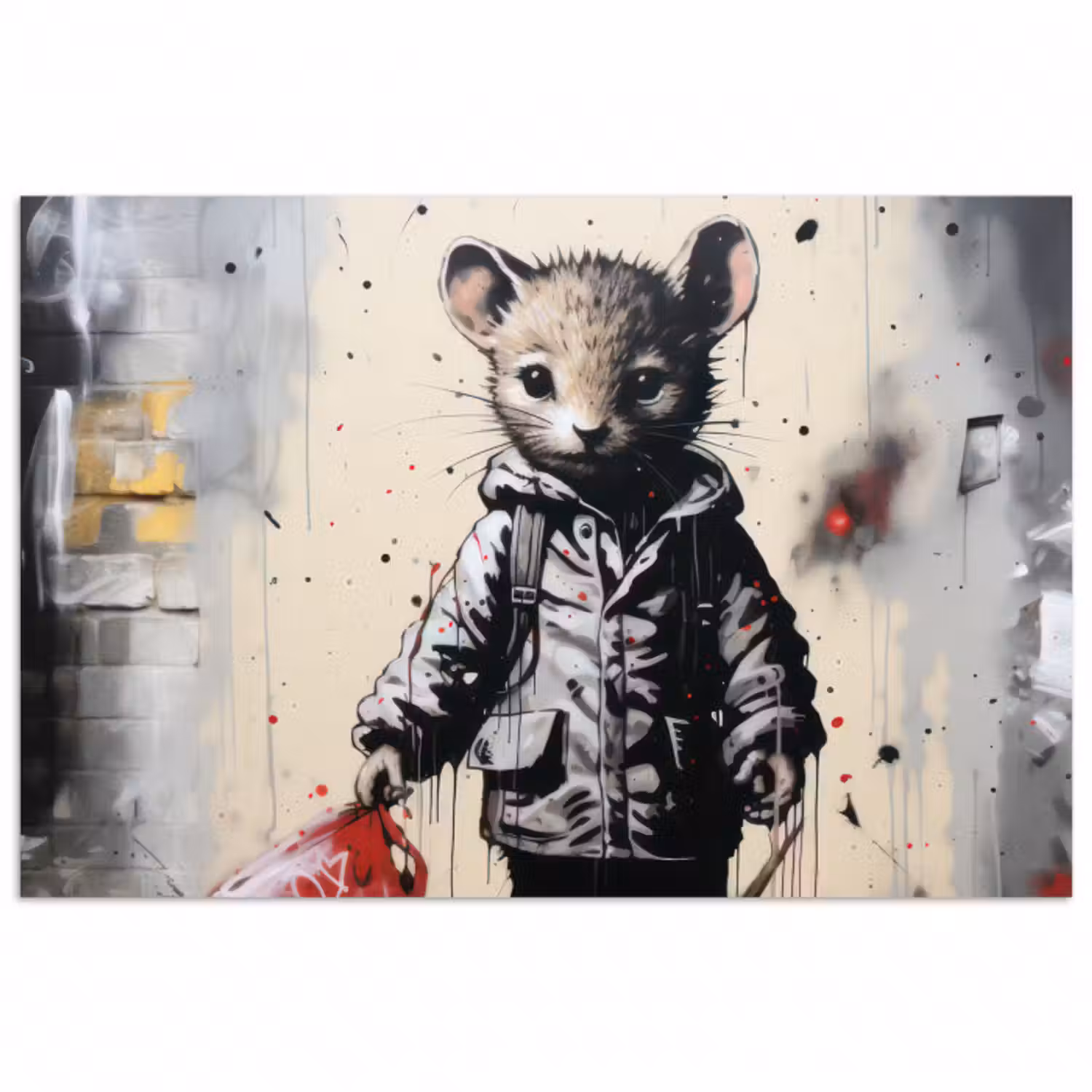 Poster - Maus - Rot - Graffiti