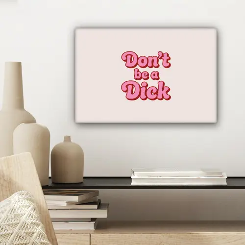 Tekst - Boodschap - Roze canvas 2cm klein -sfeer6