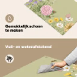 Botanisch - Bloemen - Kleurrijk Inductie beschemer met haakjes klein -ky-schoon-nl