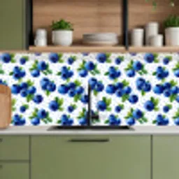 Bessen - Patroon - Blauw keuken achterwand 2 middel 871 -sfeer3
