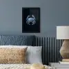 Krab - Delfts blauw - Dieren fotolijst zwart zonder passe partout klein -sfeer3