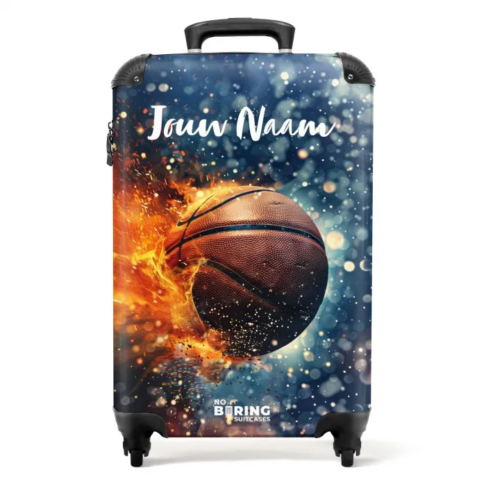 Bruisende basketbal NBS - Handbagage koffer - Kinderen Unisex middel -productfoto_recht