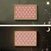 Waaiermotief - Patroon - Roze Light Box met kabel (Wandlamp) klein -sfeer3