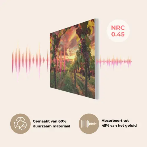 Wijngaard - Druiven - Zonsondergang PET vilt klein -USP_NL