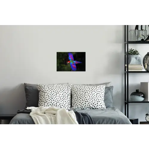 Felgekleurd - Papegaai - Bos - Vleugels Muursticker klein -slaapkamer