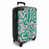 Abstract - Organisch Roze/Groen NBS - Handbagage koffer - Kinderen Unisex middel -productfoto_3d