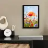 Bloemen - Klaproos - Lente - Natuur - Rood - Blauw fotolijst zwart zonder passe partout klein -sfeer1