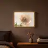 Bloem - Minimalistisch - Groen Light Box met batterij (Wandlamp) middel -sfeer4