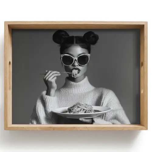 Vrouw - Pasta - Zonnebril Dienblad Rechthoek middel -z3d_shopping