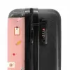 Medische symbolen op roze achtergrond NBS - Handbagage koffer - Kinderen Unisex middel -slot