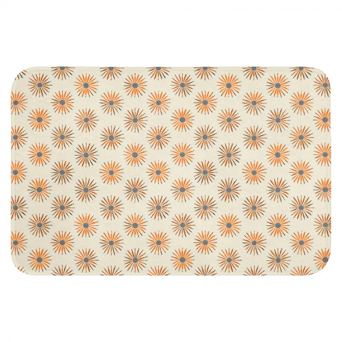 Madelief - Patroon - Oranje WCmat klein 1009 -3d