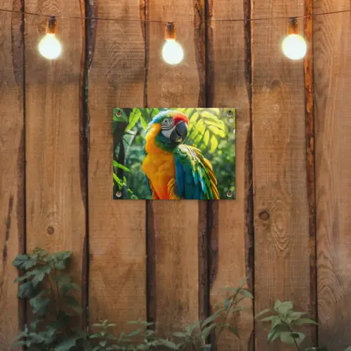 Ara in de Tropen tuinposter los doek klein -sfeer1