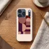 Geometrisch - Cirkels - Rood Telefoonhoesje iPhone 17 Pro klein -sfeer1